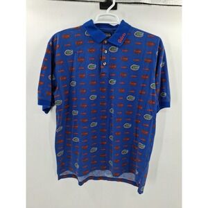 Chiliwear Florida Gators NCAA Blue Orange Polo Shirt XL AOP Final Four Champions